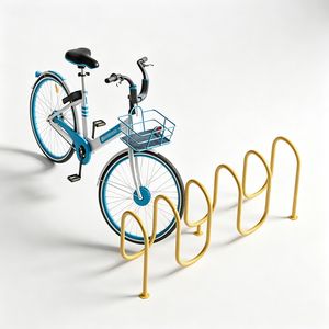 Bicycle Bike Parking Rack Inverted U Shape Tube Frame Powder Coated Steel China Street Hotel