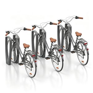 Bicycle Bike Parking Rack Inverted U Shape Powder Coated Steel Retail Wheel Guide Heavy Duty Weatherproof Street