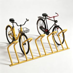 Bicycle Bike Parking Rack Inverted U Shape Powder Coated Steel Waterproof Base Plate Park Showroom Support
