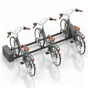 Bicycle Bike Parking Rack Horizontal Design Floor Mounted Carbon Steel Manufacture Easy Install Base Plate Weatherproof Street