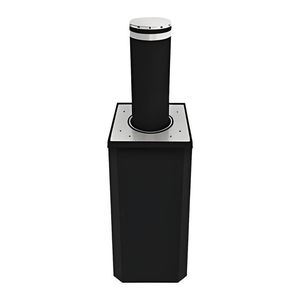 Black Automatic Steel Rising Bollard with Stainless Top for Villa Driveway Sidewalk Garage School Hospital Parking with Anti Rust Coating