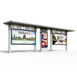 Prefabricated Bus Stand Solar Street Bus Stop Shelter