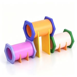 Pet Training Dog Park Tunnel Trio Hexagon End Colorful Plastic Outdoor Backyard