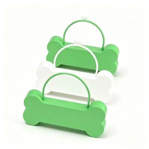 Pet Training Dog Park Jump Hoop Trio Bone Base Green White Plastic Outdoor