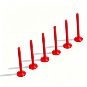 Pet Training Dog Park Weave Pole Six Disc Base Red Fixed PVC Outdoor
