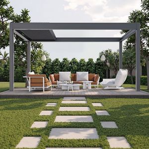Powder Coated Garden Aluminum Pergola Weather Resistant for Outdoor