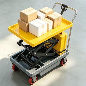 Mobile Scissor Lift Electric Trolley for Workshop Material Lifting Mine Warehouse Factory Logistics with Powder Coated Finish Anti Rust Frame