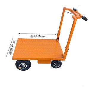 Compact Four Wheel Electric Trolley for Workshop Cargo Logistics Industrial Construction Outdoor Warehouse Factory with Custom Size Powder Coated Finish