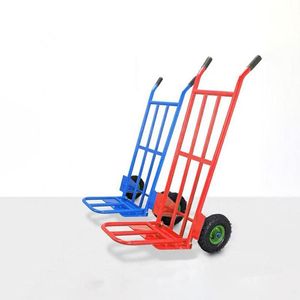 Convertible Two Wheel Folding Hand Truck for Delivery Cargo Airport Station Hospital Restaurant Warehouse with Custom Size Powder Coated Finish