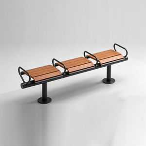 Outdoor Solar Powered Bench Wood Plastic Composite Playground Park Bench