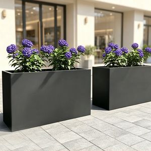 Powder Coated Steel Outdoor Garden Planter Box Flower Pot Manufacturer