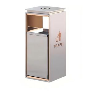 Durable Outdoor Receptacle for Rubbish Garbage Waste Trash Bin